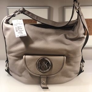 Micheal Kors pearl gray shoulder bag, large